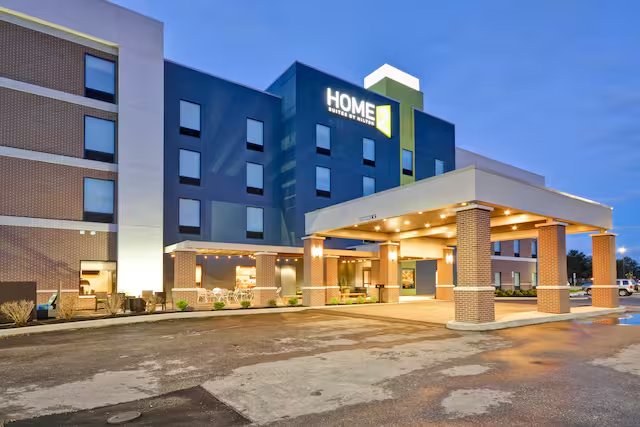 Home2 Suites by Hilton, Evansville exterior at dusk